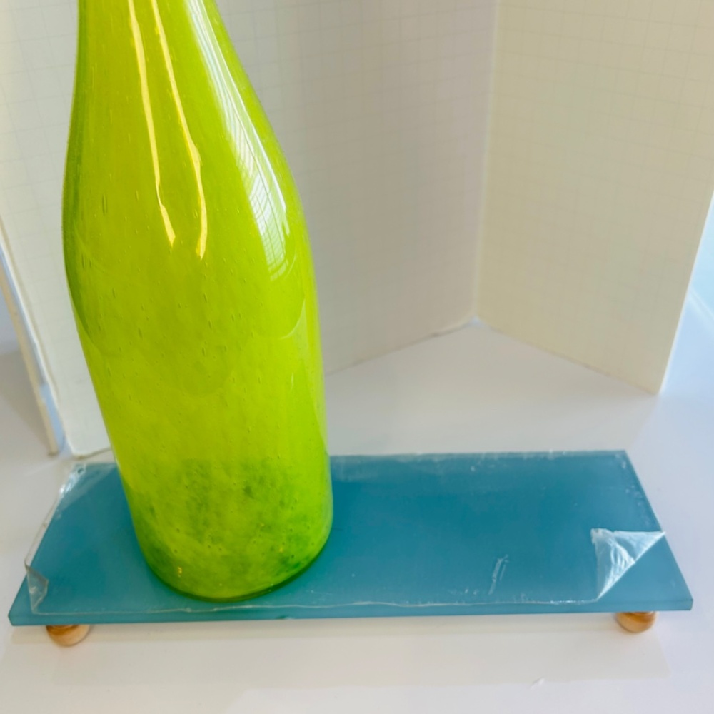 Turquoise/Aqua Color Glass Riser